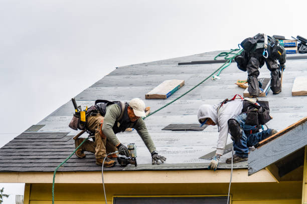 Professional Gutter Installation technician working in Oxford, NJ